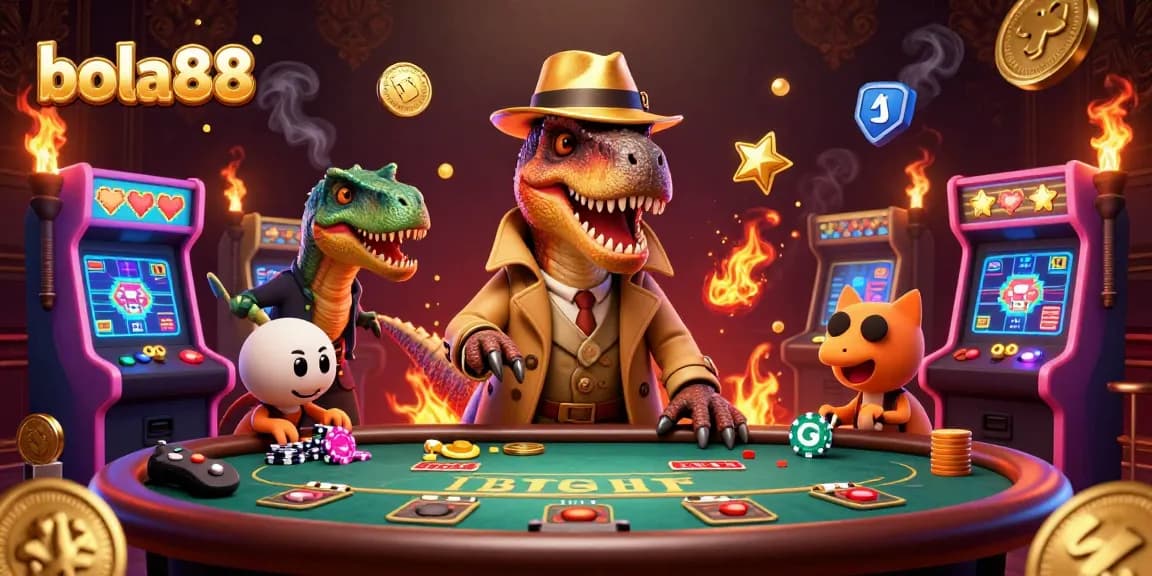 Bettors enjoying the excitement of bola88's mix parlay betting experience amid animated casino elements.