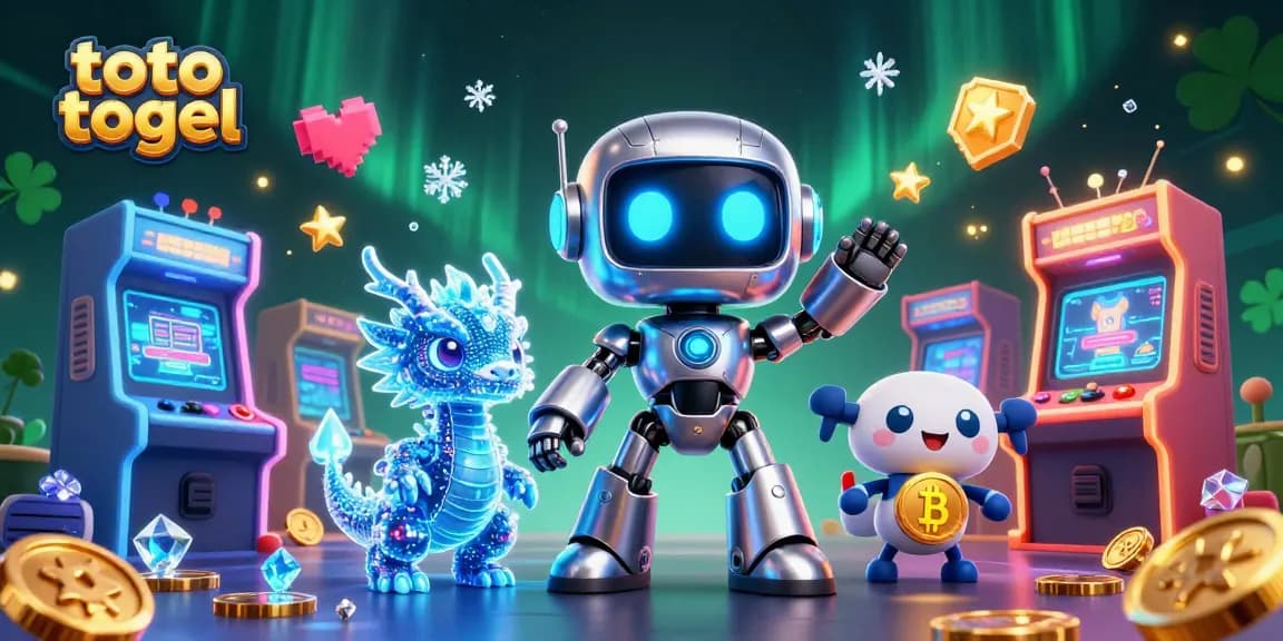 Rasakan aksi toto togel yang mendebarkan dengan robot cyberpunk, naga AI, dan elemen kasino yang berwarna-warni