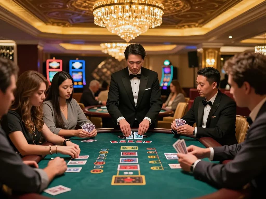 Players strategizing in a high-stakes blackjack game at rokok 88, enhancing excitement and engagement.