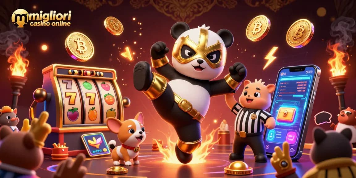 Scopri i migliori casino online dove il panda lottatore è in azione con slot e criptovalute.
