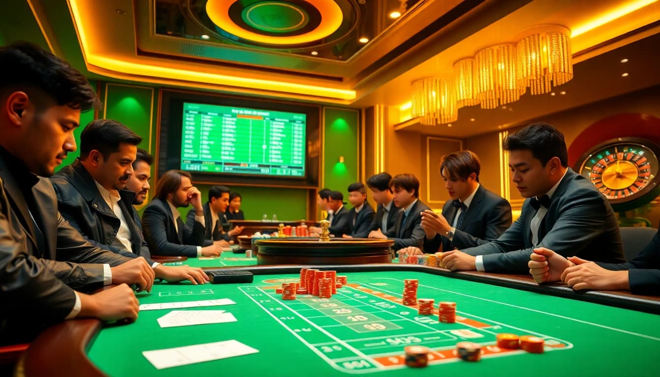 Experience thrilling Taruhan bola action with dynamic betting slips and vibrant casino atmosphere.