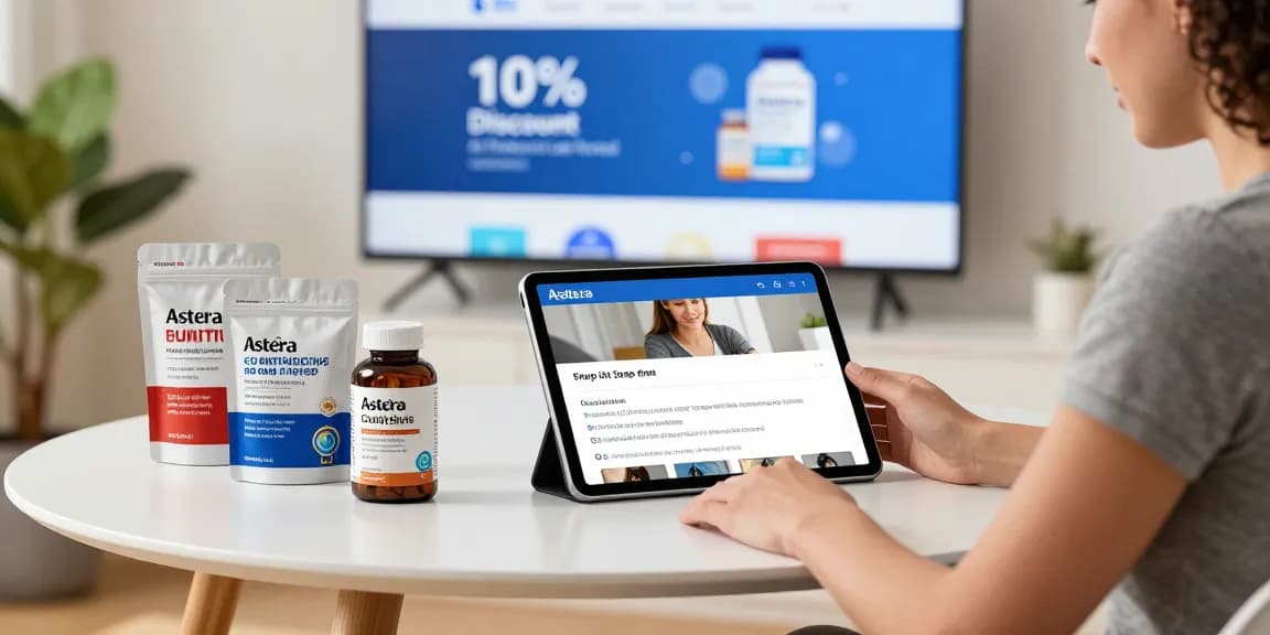 Shopping on Astera Shop for quality lab-tested steroids with a 10% discount.