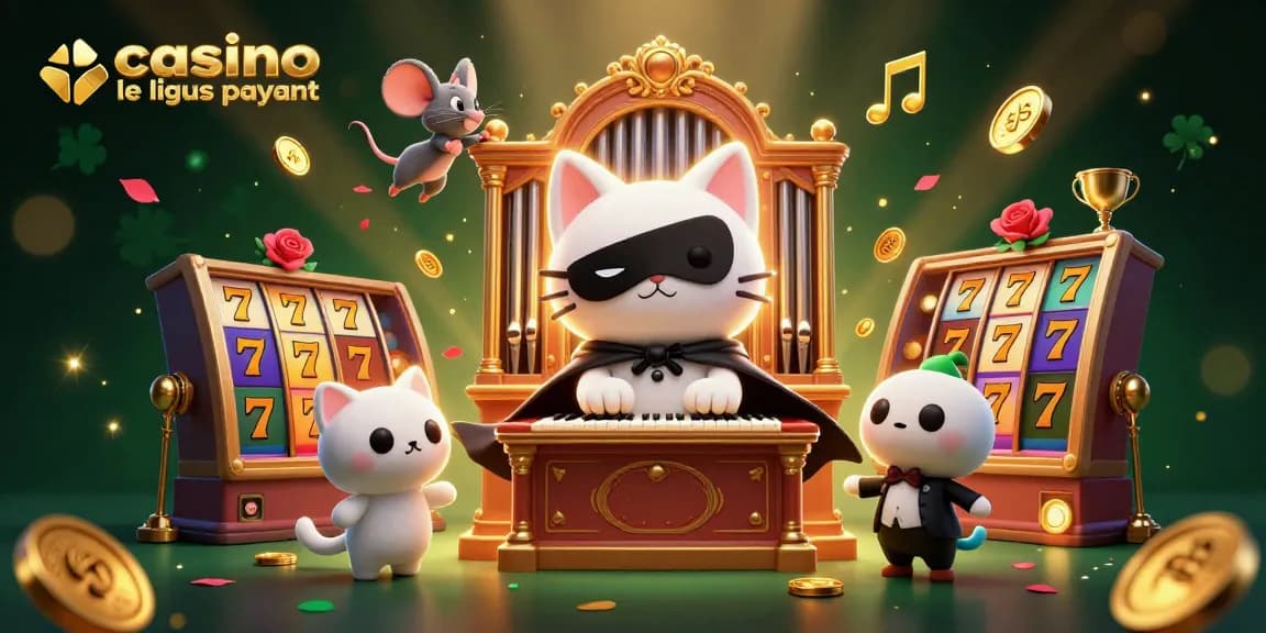 Découvrez le casino en ligne le plus payant avec cette illustration captivante alliant personnage charmant et éléments de jeu.