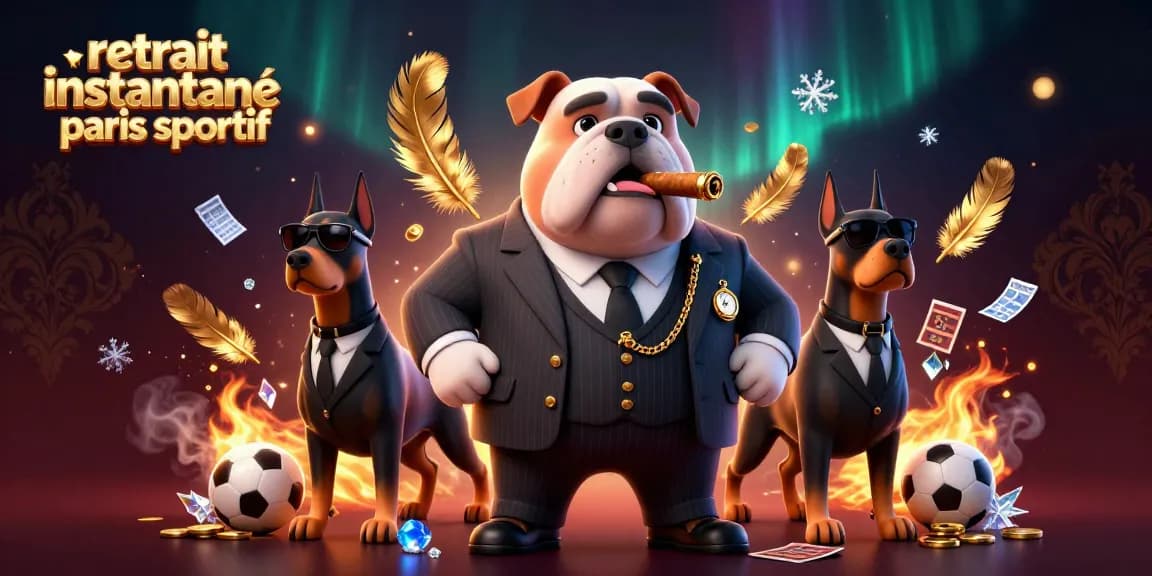 Retrait instantané paris sportif, les gains sont remis immédiatement, avec un bulldog mafieux et ses gardes