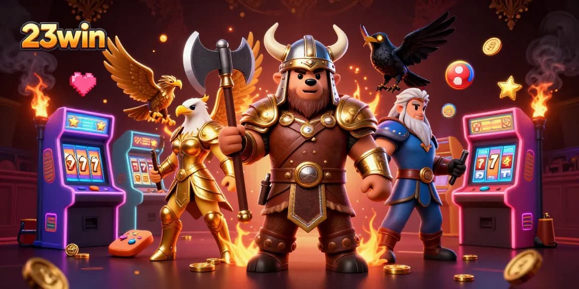 Experience thrilling slots and jackpots at 23win with vibrant visuals from a casino adventure.