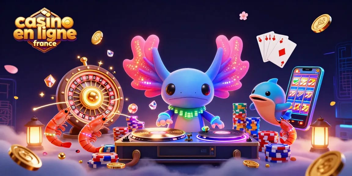 Plongez dans l'univers vibrant du casino en ligne France avec des personnages animés et des éléments de jeu fascinants.