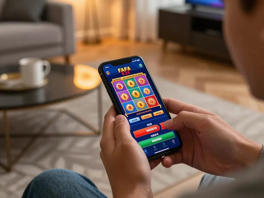 Engaging gameplay on the FAFA 828 app showcasing mobile casino slots and user interaction.