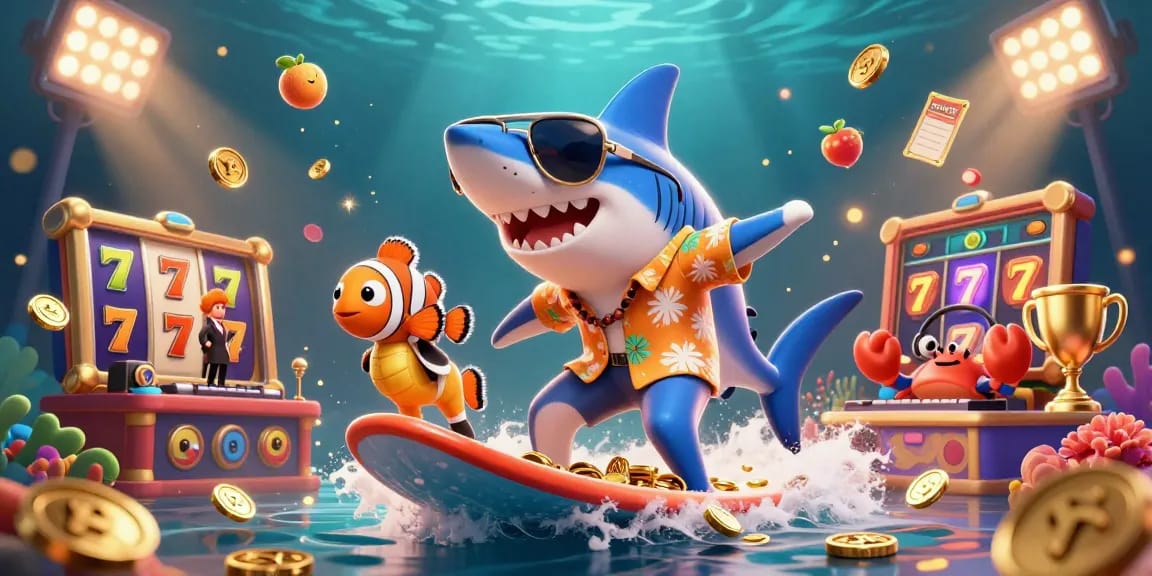 Engage with onbet's thrilling casino experience illustrated through a vibrant underwater scene filled with slot game elements.