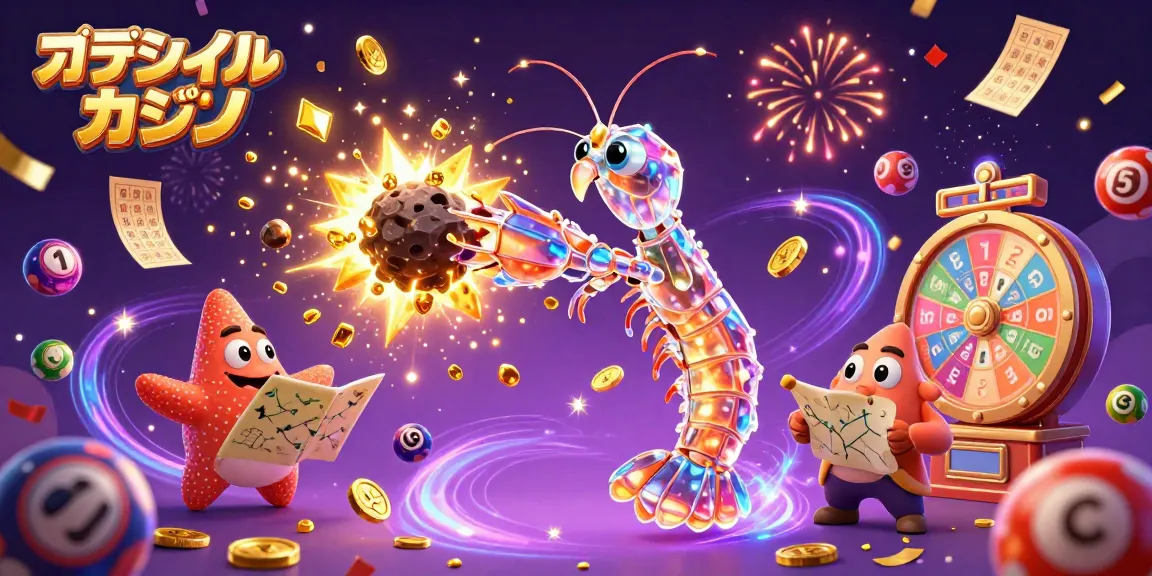 オンラインカジノでのゲームプレイを楽しむ3Dキャラクターたちの華やかなシーン