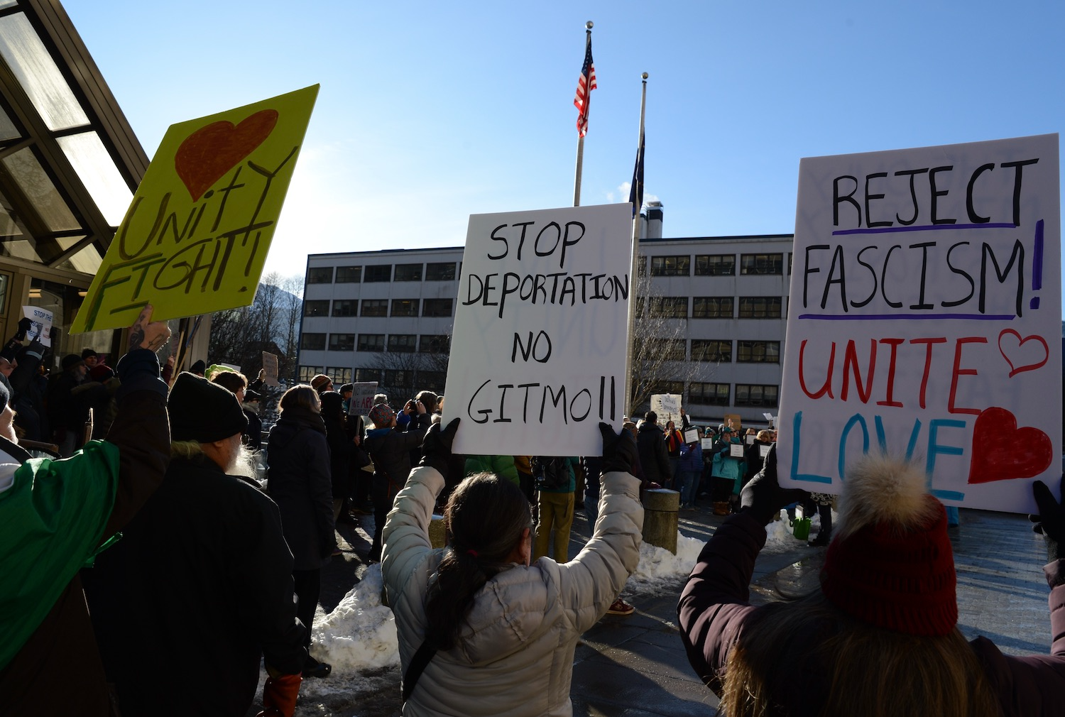 anti trump signs