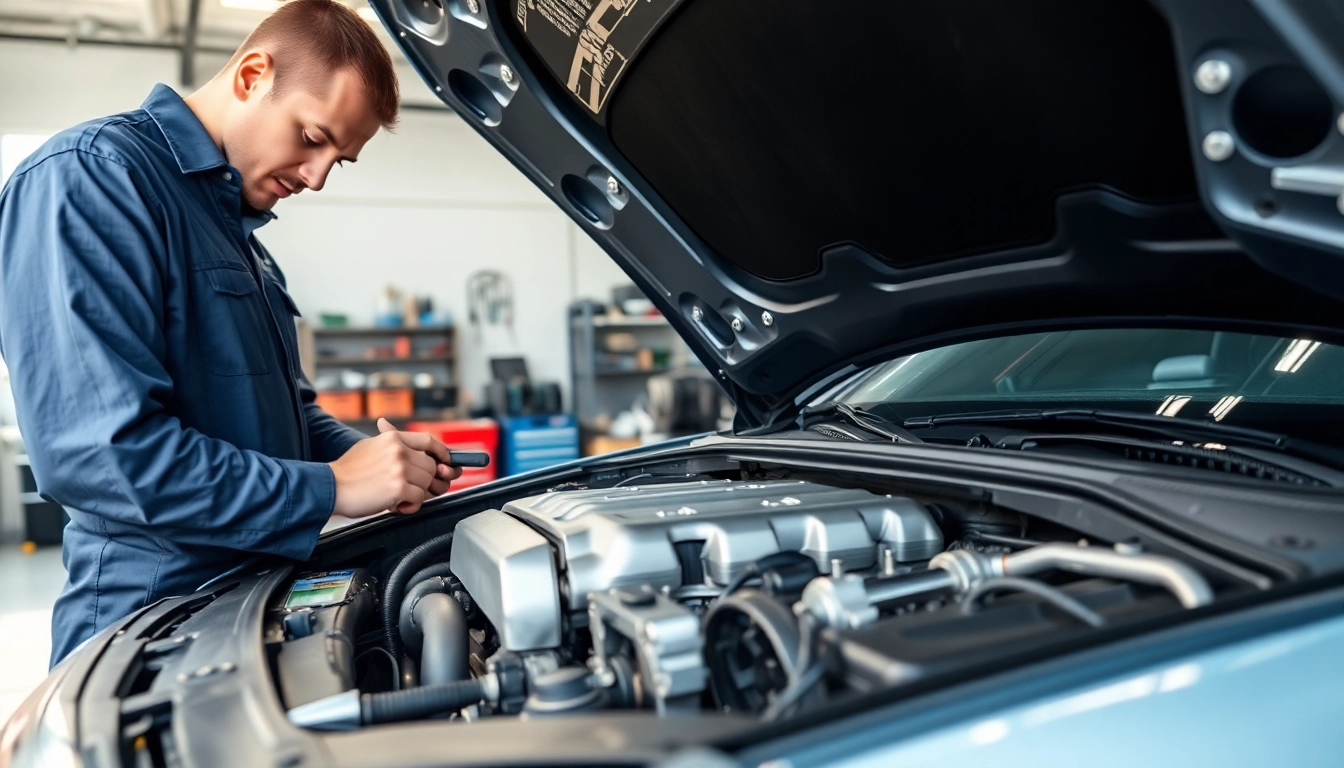 Understanding powertrain extended warranty with a professional mechanic inspecting an engine.