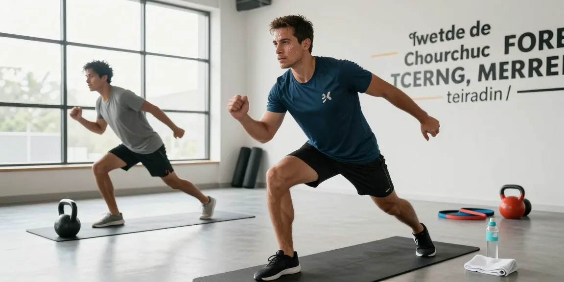 Rokok88 slot login in action: Active man exercising in a bright fitness studio, showcasing a healthy lifestyle.