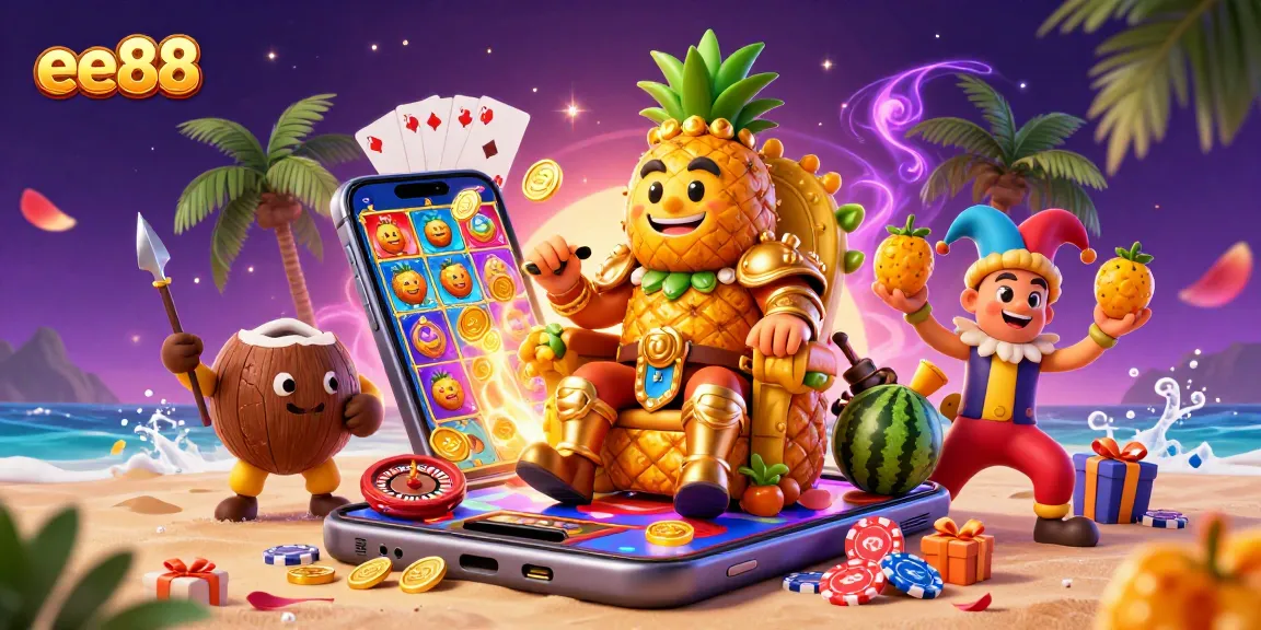 Experience thrilling gameplay with ee88's vibrant casino elements and characters in an exciting scene.