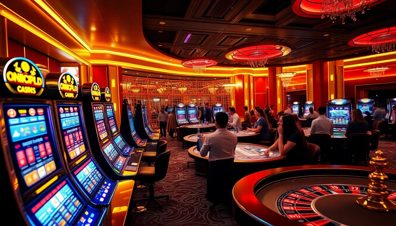 Engaging players enjoying the excitement of onicplay in a vibrant online casino environment.