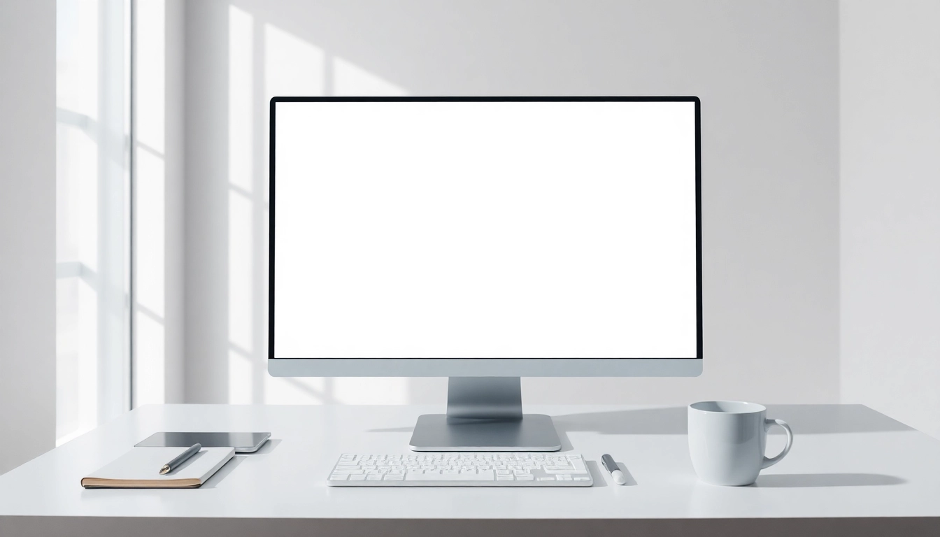 Enhance focus with a beyaz ekran background in a modern workspace.