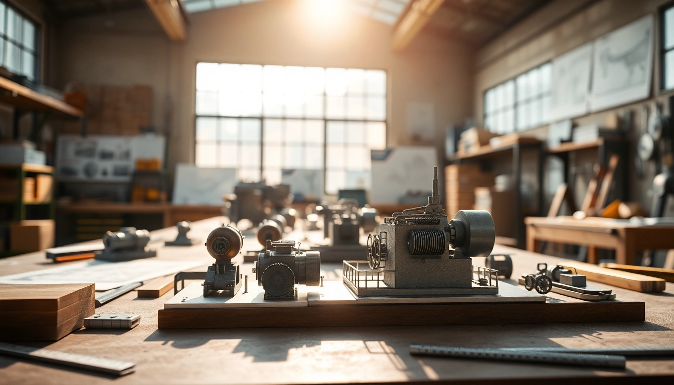 Industriemodellbau im Fokus: Detailreiche Darstellung eines industriellen Modells in der Werkstatt.