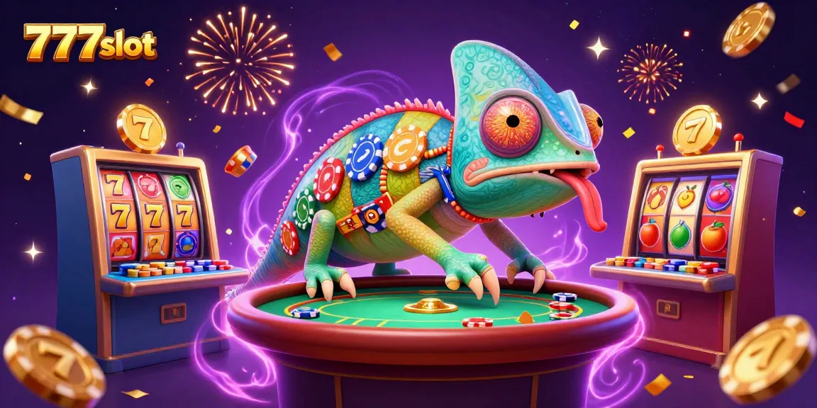 Meningkatkan peluang bermain 777slot dengan ilustrasi kasino yang meriah dan dinamis.