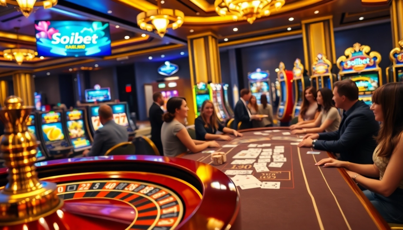 Experience the thrill of เว็บตรง soibet with vibrant casino games in a luxurious setting.