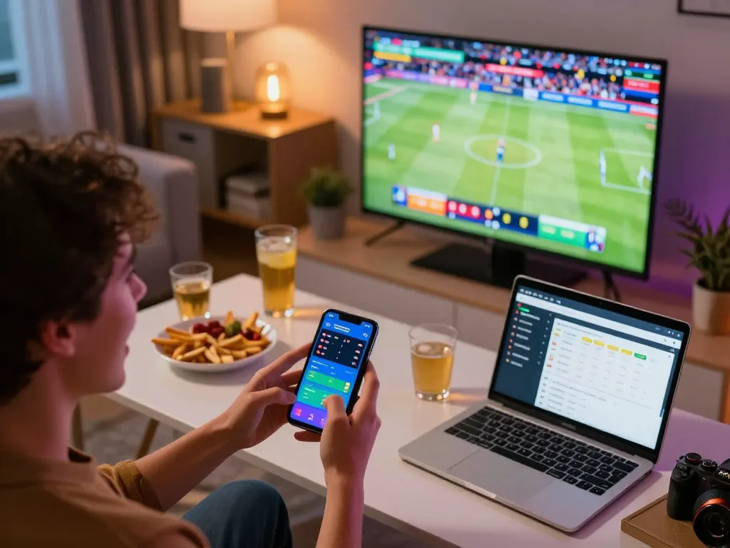 Engaging live sports betting scene on henandchickensgh app showcasing smartphone action and excitement