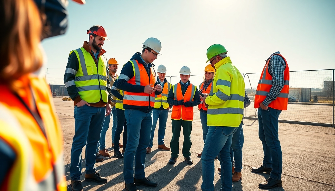 Participantes de un taller de seguridad con ropa de portwest españa.