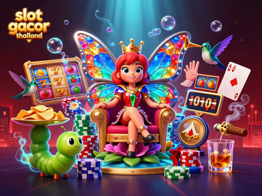 Experience thrilling wins with slot gacor thailand on vibrant reels, showcasing elaborate casino elements.