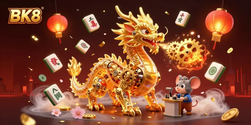 BK8's captivating gaming universe springs to life in an enchanting casino scene.