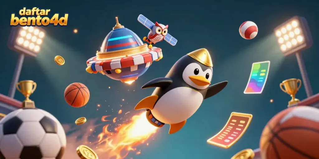 Empower your gaming experience with daftar bento4d in this vibrant casino-themed illustration.