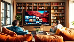 Enhance your home entertainment experience with iron tv in a cozy living room setup.