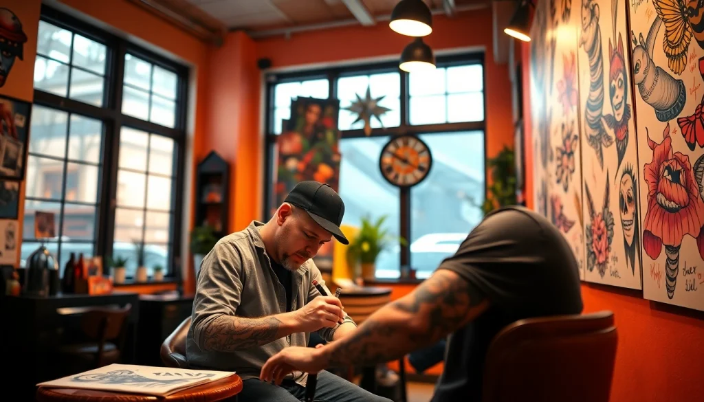 Experience artistry at entrelagostattooartgallery.com with a skilled tattoo artist in a vibrant studio.
