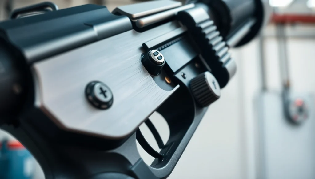 Showcasing a forced reset trigger mechanism with precision details and metallic textures.