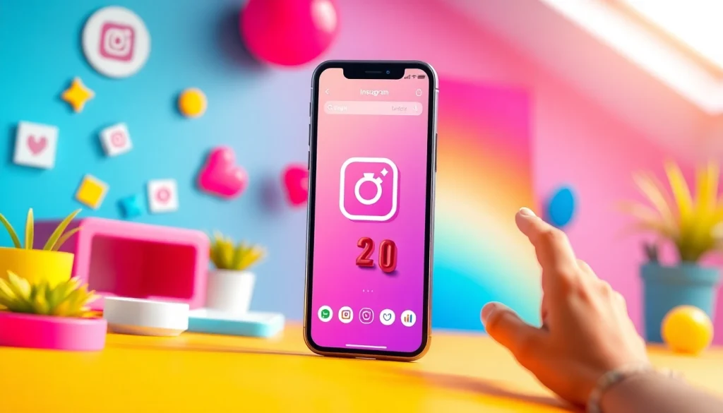 Innovative InstaPro APK interface on a smartphone showcasing advanced social media features.