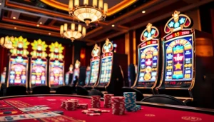 Rasakan sensasi Slot Depo 5K di mesin kasino mewah dan meja permainan.