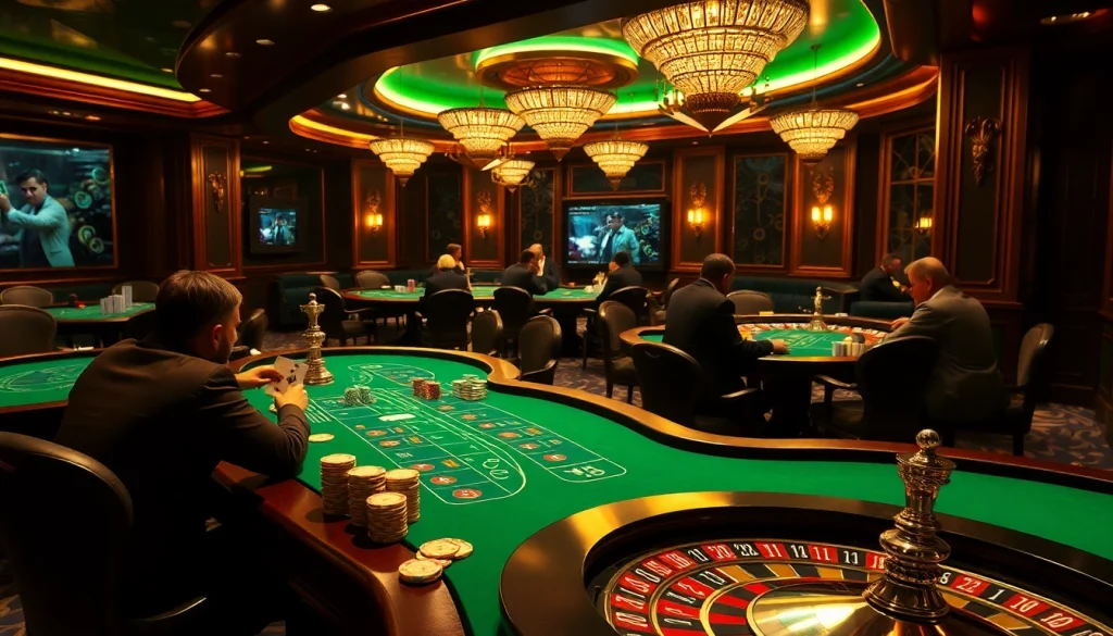 Players strategizing at a casino table amid the intrigue of the hidden wiki dark web.