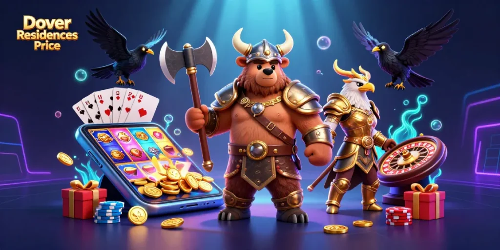 Dover Residences Price reveals thrilling slot games and engaging casino action with Viking characters.